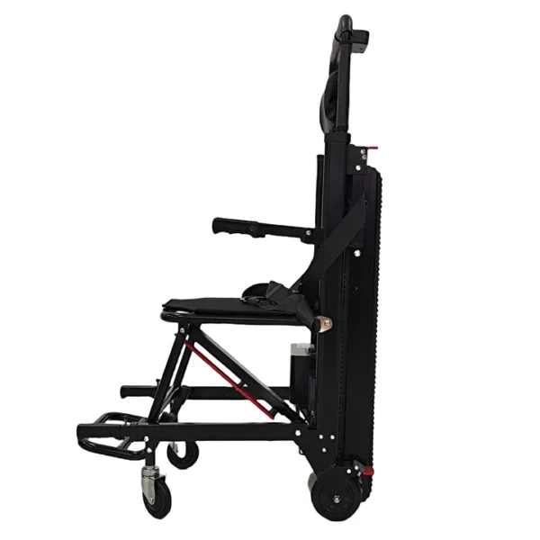 Portable Aluminum Stair-Climbing Wheelchair - Foldable Design, 169kg Capacity, Adjustable Climbing Angle for Seniors & Disabled