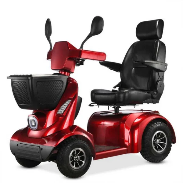 Portable Folding Electric Mobility Scooter for Adults - 330lbs Capacity, 25km Range, 4-Wheel Stability