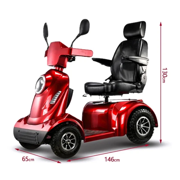 Portable Folding Electric Mobility Scooter for Adults - 330lbs Capacity, 25km Range, 4-Wheel Stability - 图片 4