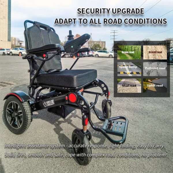 EXC-2001C ISO 13485 Certified Electric Wheelchair - 120kg Capacity Lightweight Foldable Wheelchair for Commercial Mobility | OEM Batch Orders