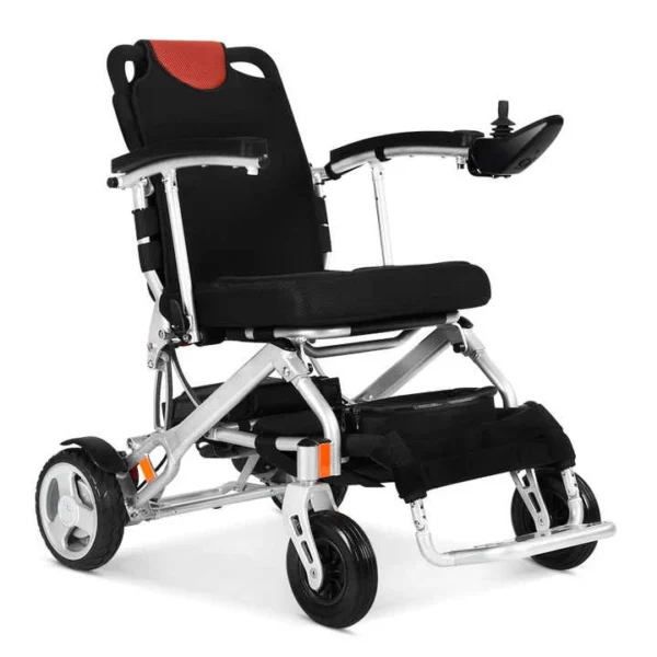 Compact Dual Brushless Motor Electric Wheelchair - 120kg Capacity, 12-20km Range, Foldable Design