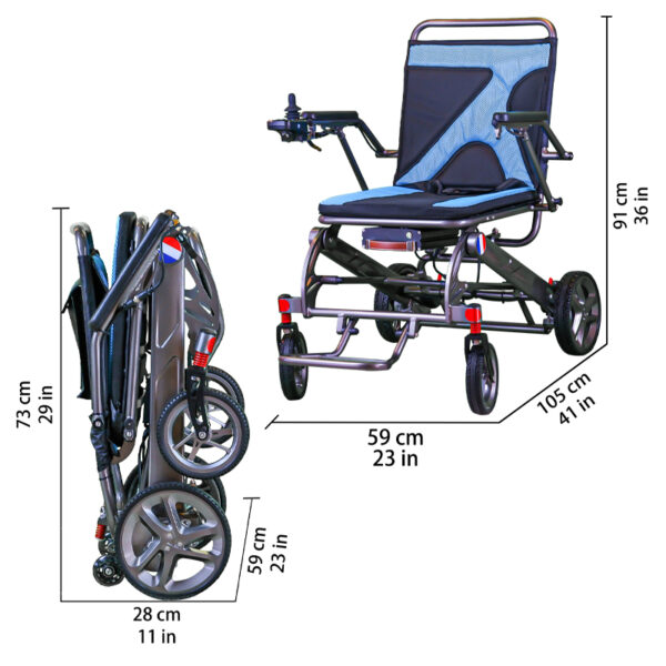 Medical-Grade Lightweight Foldable Electric Wheelchair | 15.8kg CE-Certified Mobility Solution - 图片 4