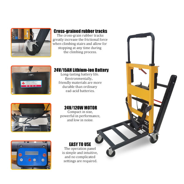 Industrial Electric Stair Climber EXC-3005 | 200kg Load Capacity | 80-Floor Range | Foldable Logistics Solution - 图片 3