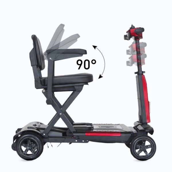The EXC-1003B  Mobility Scooter is a heavy-duty, all-terrain electric scooter designed for durability, stability, and versatility, particularly for users requiring wheelchair integration. - Image 7
