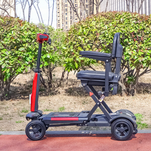 The EXC-1003B  Mobility Scooter is a heavy-duty, all-terrain electric scooter designed for durability, stability, and versatility, particularly for users requiring wheelchair integration. - Image 2