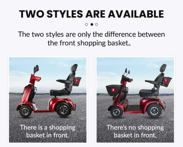 EXC-1004 Compact Collapsible Electric Mobility Scooter for Seniors - 350lbs Weight Limit, 30km Distance - Image 6