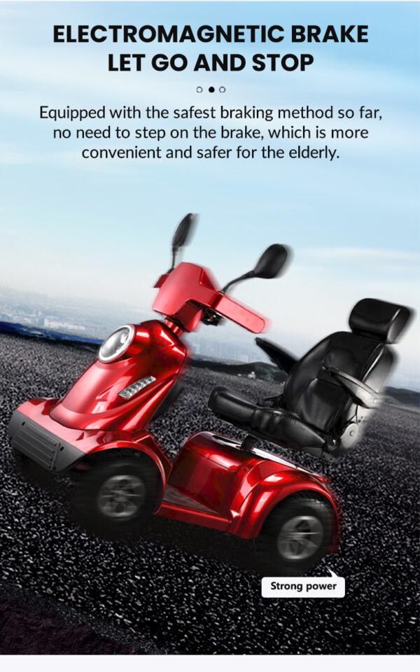 EXC-1004 Compact Collapsible Electric Mobility Scooter for Seniors - 350lbs Weight Limit, 30km Distance - Image 4
