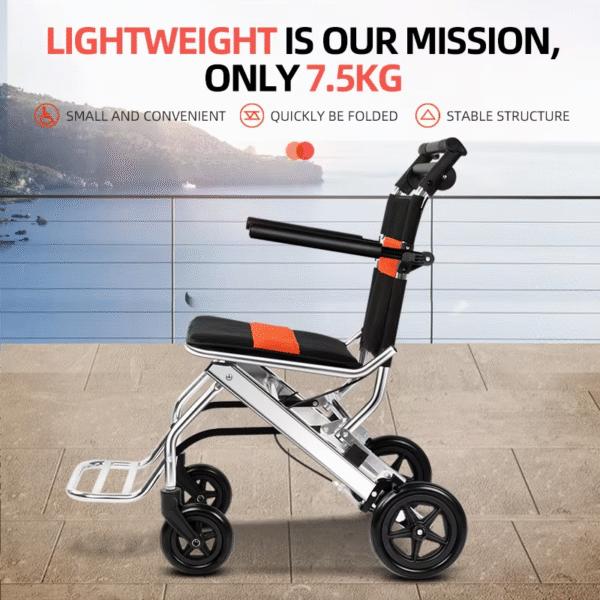 EXC-2005 Top-Rated Foldable Manual Wheelchair for Disabled – Budget-Friendly & Portable