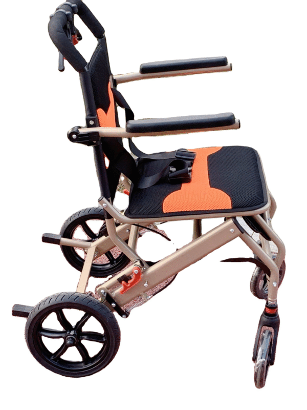 EXC-2013 New Portable Travel Wheelchairs Aluminum Alloy Folding Ultra-lightweight Safe Manual Wheelchair - Image 5