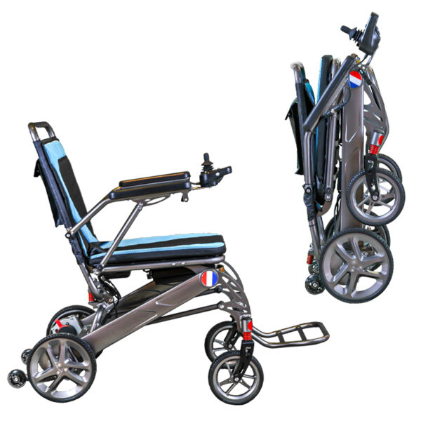 EXC-2026 Carbon Fibre And Megnisium Aluminum Alloy Frame Folding  Electric Wheelchairs with Lithium Battery