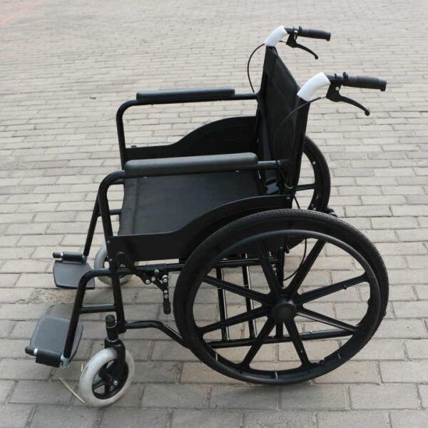 EXC-2010 Affordable Heavy-Duty Wheelchair with 24" Wheels - Steel Frame for Adults - Image 5