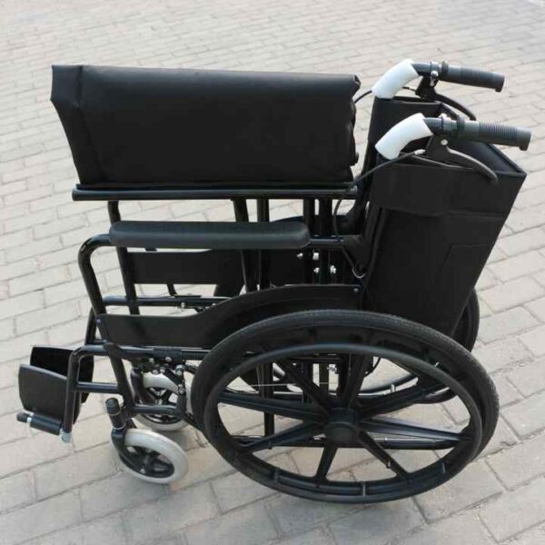 EXC-2010 Affordable Heavy-Duty Wheelchair with 24" Wheels - Steel Frame for Adults - Image 4