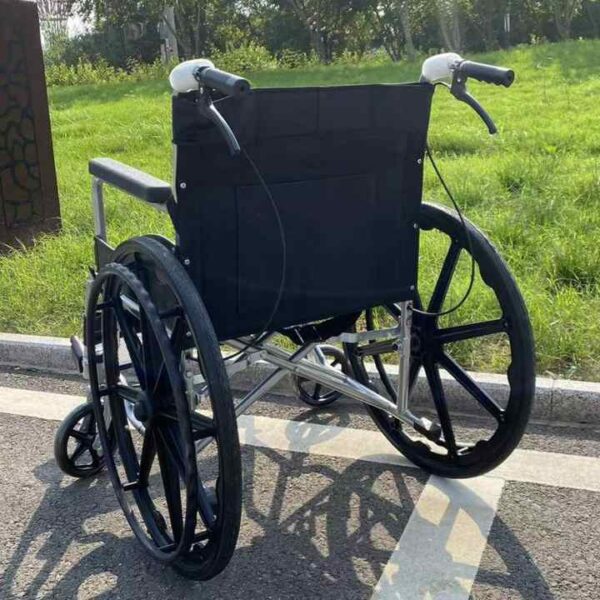 EXC-2010 Affordable Heavy-Duty Wheelchair with 24" Wheels - Steel Frame for Adults - Image 3