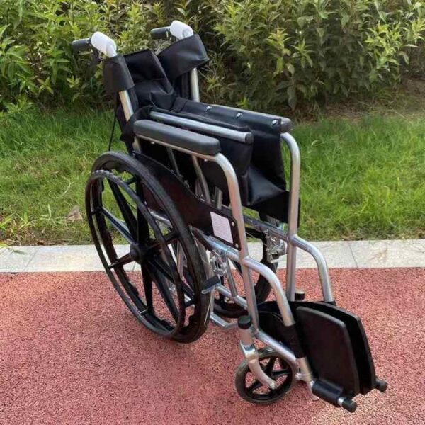 EXC-2010 Affordable Heavy-Duty Wheelchair with 24" Wheels - Steel Frame for Adults - Image 2