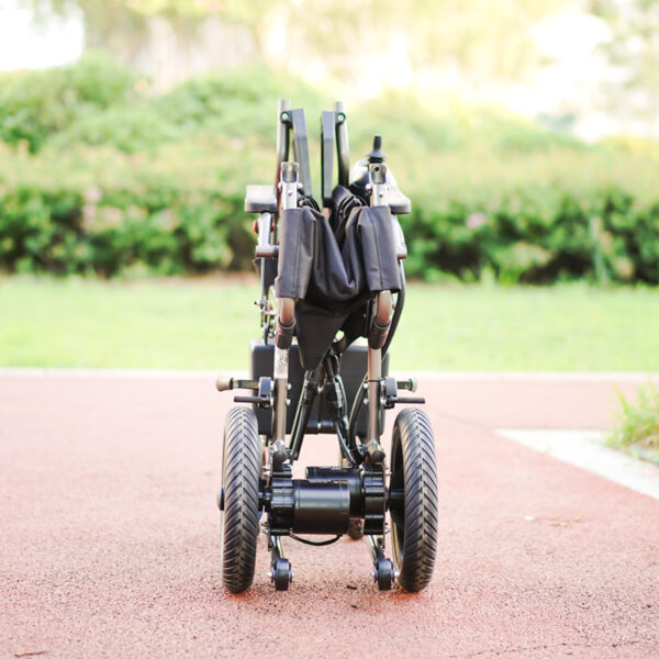 EXC-2027B CE-Certified Industrial Folding Electric Wheelchair: Dual 250W Brushed Motors 100kg Load 10km Range Mobility Aid for Disabled