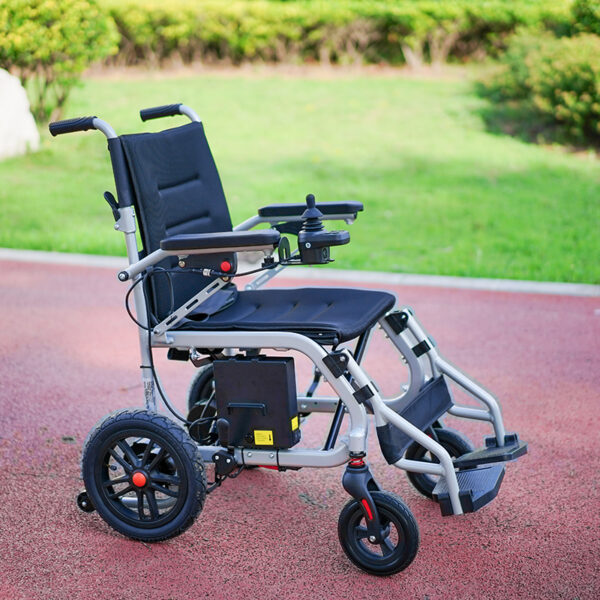 EXC-2028 Lightweight Foldable Electric Wheelchair with Brushless Motor Affordable Convenient Electric Wheelchair