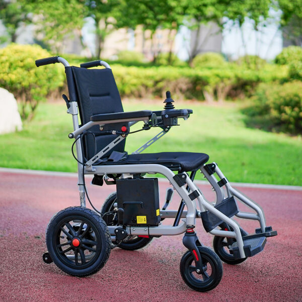 EXC-2028 Lightweight Foldable Electric Wheelchair with Brushless Motor Affordable Convenient Electric Wheelchair
