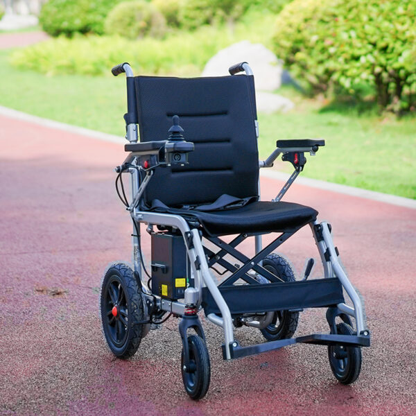 EXC-2028 Lightweight Foldable Electric Wheelchair with Brushless Motor Affordable Convenient Electric Wheelchair