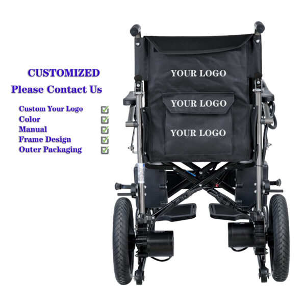 EXC-2027A Professional Folding Electric Wheelchair Brushless Motor Foldable Electric Wheelchair CE ISO7176 Intelligent Controller