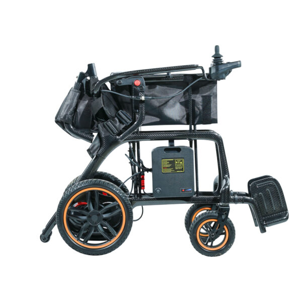 EXC-2025 Ultra-light Carbon Fiber Electric Folding Wheelchair Hospital Electr Wheelchair 4 Wheel All Terrain Wheelchair for the Disabled