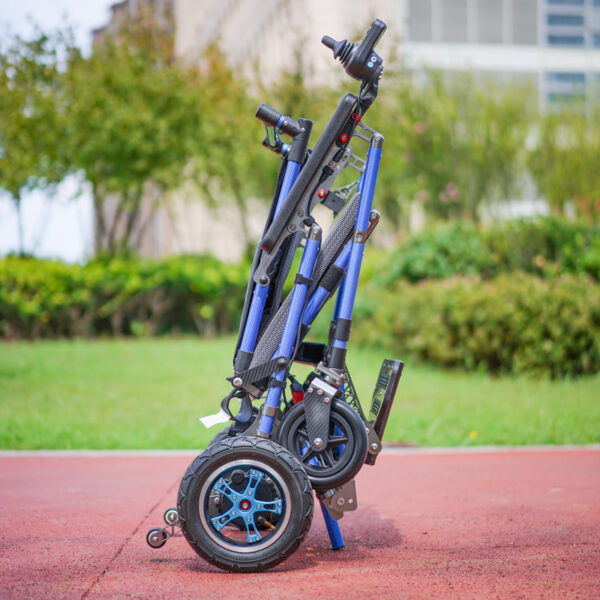 EXC-2022 Ultra-Light Foldable Electric Wheelchair for Adults - 2025 Model with Carbon Frame & Quiet Brushless Motor for Easy Travel