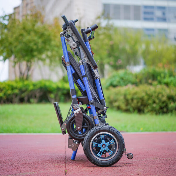 EXC-2022 Ultra-Light Foldable Electric Wheelchair for Adults - 2025 Model with Carbon Frame & Quiet Brushless Motor for Easy Travel