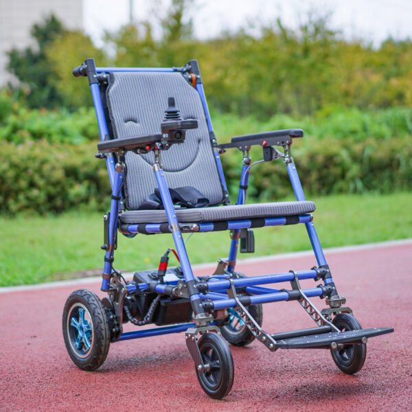 EXC-2022 Ultra-Light Foldable Electric Wheelchair for Adults - 2025 Model with Carbon Frame & Quiet Brushless Motor for Easy Travel