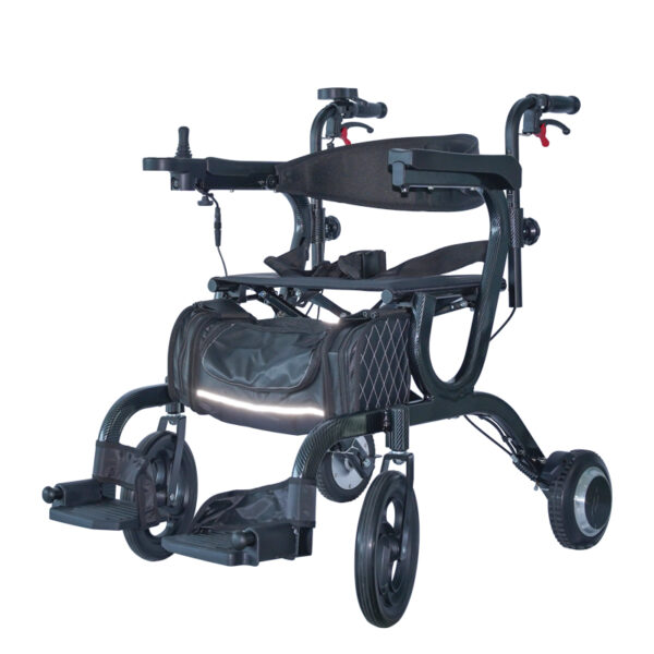 EXC-6018 Power Walker: All-Terrain Electric Rollator with Basket & Seat