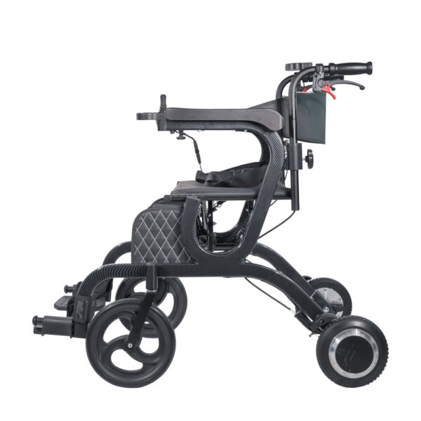 EXC-6018 Power Walker: All-Terrain Electric Rollator with Basket & Seat