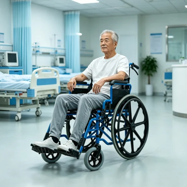 EXC-2011 lightweight foldable manual wheelchair ultra narrow folded for elderly travel